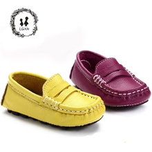 2013春秋韩版儿童鞋正品豆豆鞋男童女童小中大皮鞋真皮牛皮单鞋