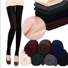 秋冬热卖打底裤批发拉毛加后单层无缝踩脚保暖裤百搭靴裤彩色潮