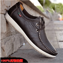 【一双起批】2013秋冬圆头纯色商务休闲皮鞋男式真皮皮鞋男鞋A