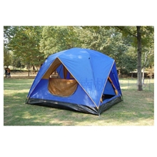 出口转内销3-4人双层双门双窗户外野营防暴雨高品质帐篷自产自销!