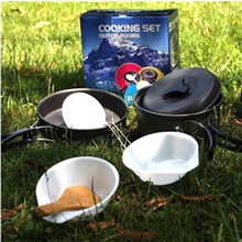 厂家供应1-2人户外套锅/野营套锅/便携式组合套锅/野炊野营锅具