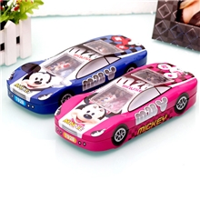 迪士尼正品文具盒铁皮创意汽车铅笔盒双层卡通文具套装儿童节礼品