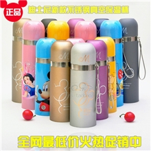 批发儿童保温杯迪士尼不锈钢卡通学生水杯运动水壶350ML子弹头