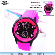 新款定制加工独一无二亮色荧光韩版运动硅胶手表批发手表厂家