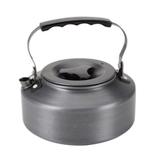 便携式户外野营咖啡壶硬质氧化烧水壶小茶壶1.1升含网袋