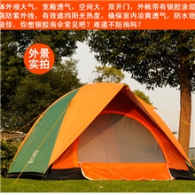 帐篷户外双层野营防雨防晒3-4人多人双人露营帐篷