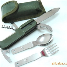 多功能野餐刀户外野营具组合餐具餐具套装野营户外用品批
