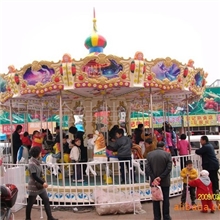 儿童游乐设备豪华转马，仿上传动转马，金娃娃游乐设备专业生产