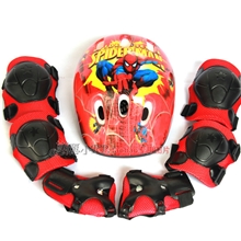 儿童卡通轮滑专业头盔超可爱卡通护具7件套泡沫头盔滑板护具