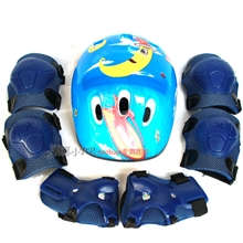 旱冰鞋轮滑溜冰鞋自行车滑板儿童头盔护具套装组合全套