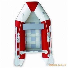 【朝阳船艇】运动艇充气运动艇橡皮艇红白相间合板底