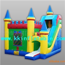 PVC夹网布幼儿园充气组合滑梯