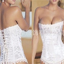 新娘收腹塑身衣白色提花马甲塑身衣束身衣特价塑身衣批发