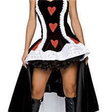 情趣制服万圣节童话长版扑克高贵女王气质红心皇后服cos公主裙