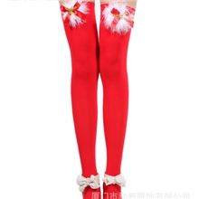 情趣丝袜女天鹅绒长筒袜成人棉袜cosplay红色圣诞节礼物调情腿袜