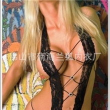 诱惑三点式性感情趣内衣镂空连体衣情趣内衣批发露乳装