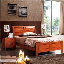 供应橡木卧室宾馆实木家具批发实木床1.5米家具厂家