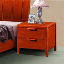 供应橡木家具收纳储物床头柜实木推拉式原木色海棠色批发