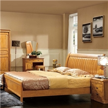 供应南康橡木宾馆单人实木床铺1.21.5米家具厂批发