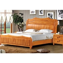 供应南康厂批发简约现代双人实木床1.8米实木家具