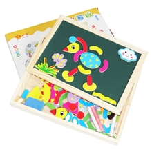 益知乐木制玩具奇妙的画板磁性拼图儿童早教益智玩具批发外贸