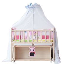 厂家直销婴儿床电动摇篮电动摇床宝宝电动木床约翰兔A9带蚊帐