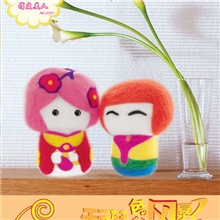 0901俏皮美人羊毛毡材料包首家羊毛毡创意品牌羊毛毡加盟*