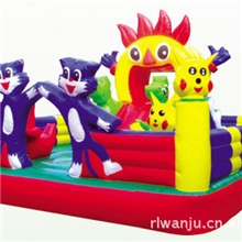 厂家直销融乐玩具蓝猫乐园儿童乐园充气滑梯