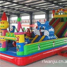 融乐玩具生产销售充气玩具充气滑梯蓝猫大滑梯充气城堡