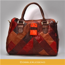 真皮女包拼接撞色欧美质感手提斜挎包皮匠传奇811281支持混批