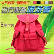 【火拼】水洗帆布PU双肩背包旅行学生书包五色火爆抢购厂家直供