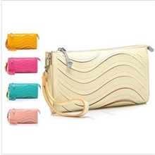 2013春夏新款休闲小包波浪纹女士手包大容量零钱包