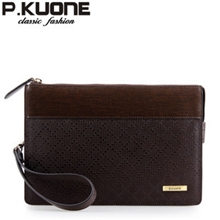 Pkuone欧美时尚手包正品男士手包真皮全皮手抓包手拿包商务包