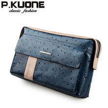 P.kuone手包男手拿包男包男士手抓包真皮手拿包韩版商务休闲