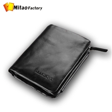 拉链钱包男真皮钱夹正品软皮钱包多功能钱包新款男士短款钱包