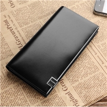 厂家时尚真皮男士长款广州包钱包男黑色长款男士高档手包