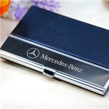 厂家订做广交会商务不锈钢仿真皮名片盒皮质名片夹品质优价格低