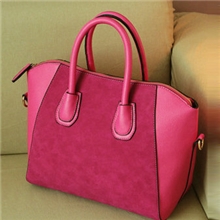 秋冬2012新款包包欧美范仿真皮质感波士顿包拼接简约单肩女包批发