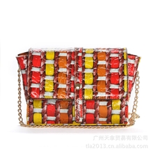 2013夏日新款迷你撞色包包斜跨包韩版女小清新pvc小包包迷你包包