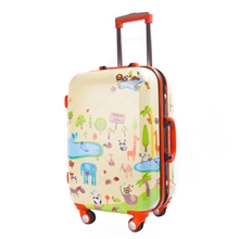 正品INANNA动物园拉杆箱万向轮可爱铝框箱品牌行李箱20寸