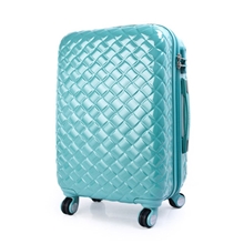 正品拉杆箱行李箱厂家直销ABS+PC万向轮藤编旅行箱24寸