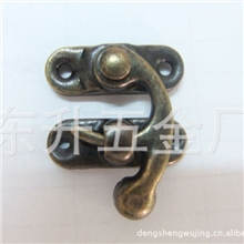 供应高档礼品包装盒的木盒铰胶盒扣木盒合页七字扣牛角锁箱包锁