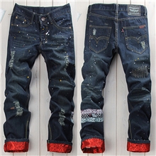 2013新品高品质冬装复古直筒男装冬款加厚加绒男式牛仔裤501