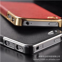手机壳iphone手机壳手机壳批发十字纹电镀贴皮手机保护套