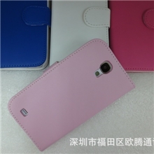 批发三星S4/9500侧翻皮套三星S4左右翻插卡皮套纯色侧翻PU皮套
