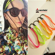 欧美流行双层亮色皮质发带编织发带发箍头带糖果色发带