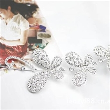 蝴蝶两边圆孔式皇冠新娘头饰婚礼结婚豪华大气发饰水钻皇冠0682