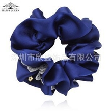 日韩头饰发束发圈真丝发圈发绳头花头绳发饰头花批发生产定制