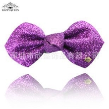 流行饰头饰发饰韩国发夹批发新款一字发夹发PU皮蝴蝶结鸭嘴发夹