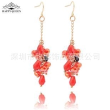 耳环耳饰韩国耳环耳坠水晶耳环复古耳环韩国耳坠